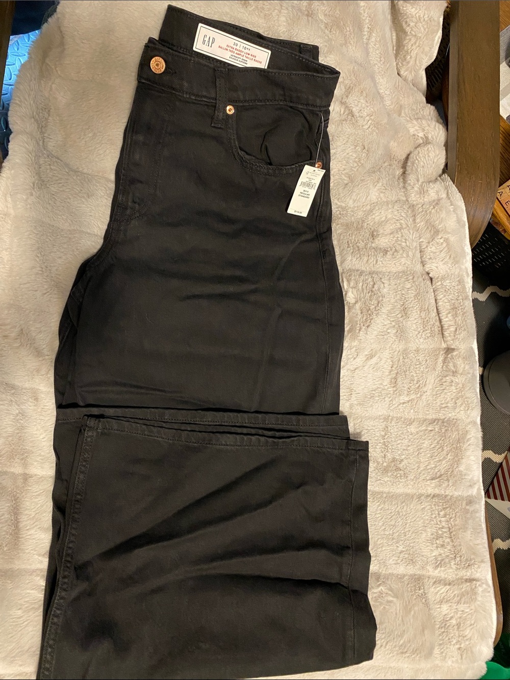 New! GAP Wide leg Extra baggy Low Rise Jeans in Black
